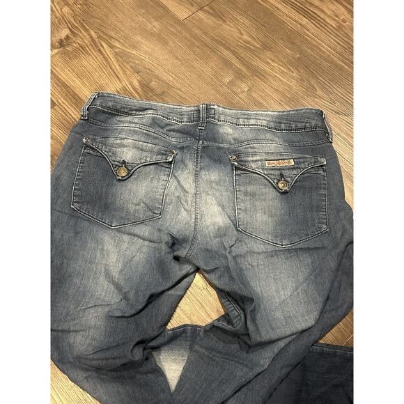 Hudson Jeans Size 30 Straight Leg Flap Pocket Blue Medium‎ Wash Stretch W422DCL - Picture 8 of 8
